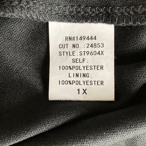 Siren Lily mesh construction sparkly black and silver women’s blouse - Picture 6 of 7